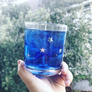 Blue Galaxy Candle